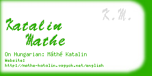 katalin mathe business card
