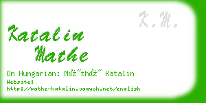 katalin mathe business card